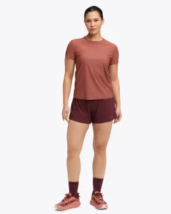 T-Shirt Femme Airolite 2.0 Rouge - Tee Shirt Mc | Hoka