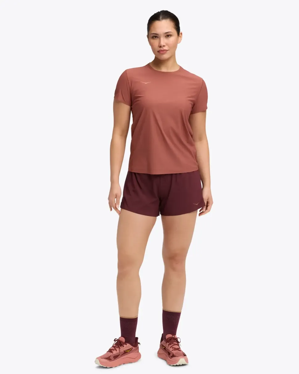 T-Shirt Femme Airolite 2.0 Rouge - Tee Shirt Mc | Hoka
