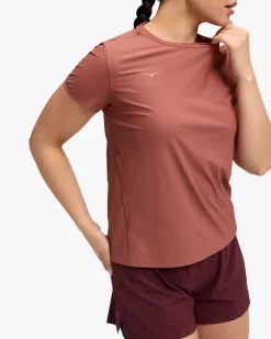 T-Shirt Femme Airolite 2.0 Rouge - Tee Shirt Mc | Hoka