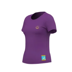 T-Shirt Femme Climbing On The Moon Viola Giallo - Tee Shirt Mc