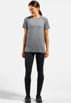 T-shirt Femme Essential Seamless Stone Grey Melange | Odlo
