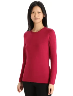 T-shirt Femme Ml 260 Tech Crewe Cherry - Tee Shirt Ml | Icebreaker