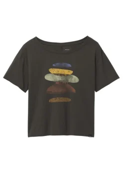 T-shirt Femme Organic Graphic Washed Black - Tee Shirt Mc | Prana