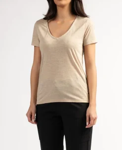 T-shirt Femme Perel Sable - Tee Shirt Mc | Sun Valley