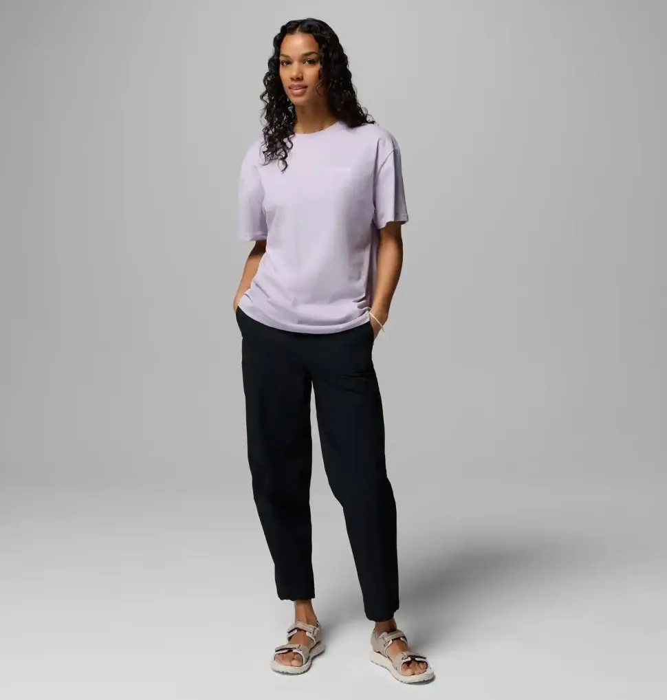 T-Shirt Femme Rolling Bend Graphic Oversized Lavender Pearl - Tee Shirt Mc | Columbia