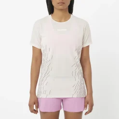 T-shirt Femme Sense Aero Gfx Whisper White - Tee Shirt Mc | Salomon