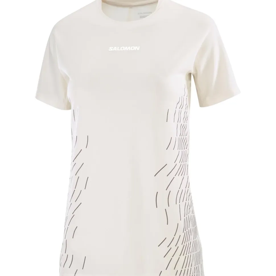 T-shirt Femme Sense Aero Gfx Whisper White - Tee Shirt Mc | Salomon
