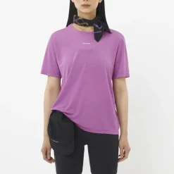 T-shirt Femme Shkout Core Ss Iris Orchid - Tee Shirt Mc | Salomon