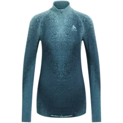 T-shirt Femme Turtle Neck Performance Warm Blackcomb Provincial Blue - Tee Shirt Ml