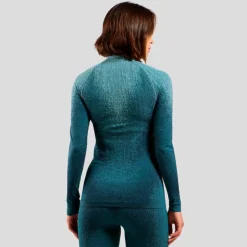 T-shirt Femme Turtle Neck Performance Warm Blackcomb Provincial Blue - Tee Shirt Ml