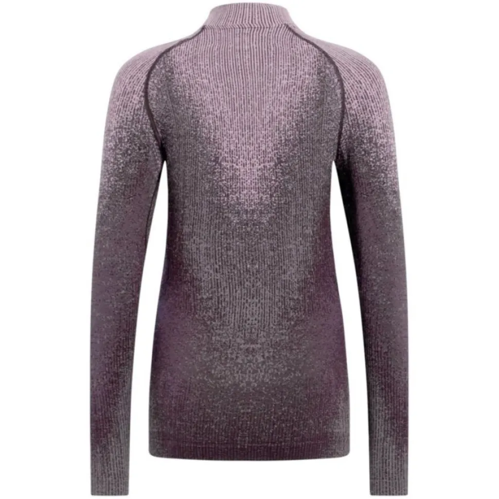 T-shirt Femme Turtle Neck Performance Warm Blackcomb Gray | Odlo