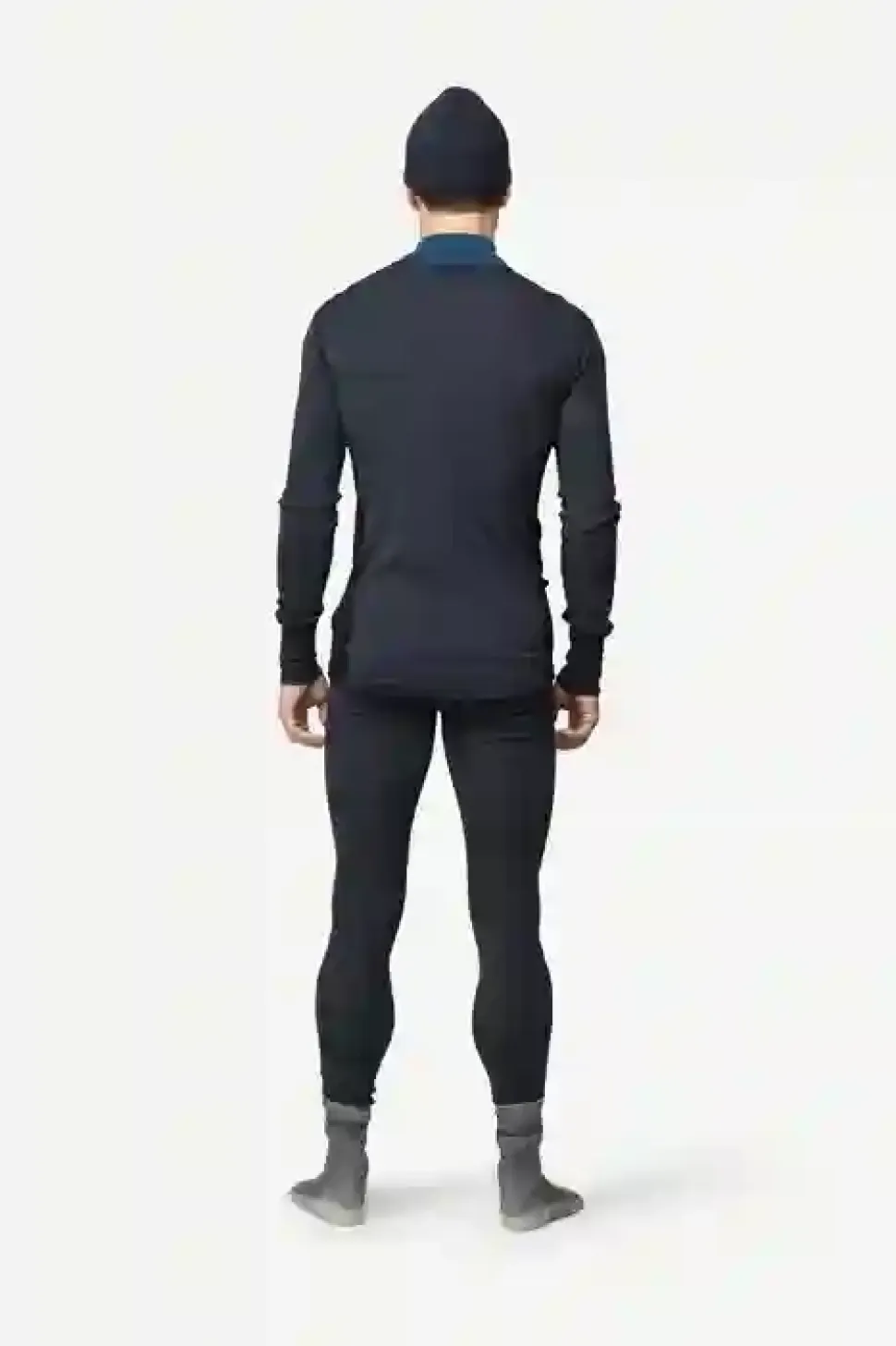 T-Shirt Lauparen Merino 190 Zip Neck Flood Night Ink