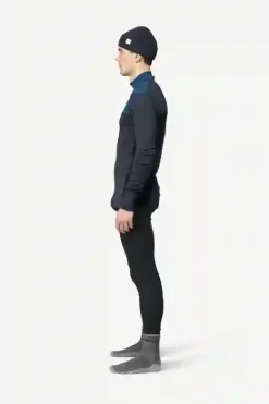 T-Shirt Lauparen Merino 190 Zip Neck Flood Night Ink