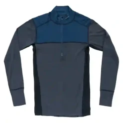 T-Shirt Lauparen Merino 190 Zip Neck Flood Night Ink