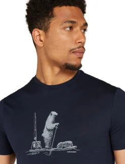 T-shirt Merino 150 Tech Lite Pol Paddle Midnight Navy | Icebreaker