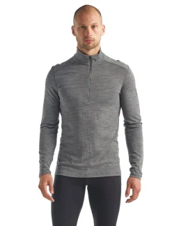 T-shirt Ml 200 Oasis Half Zip Gritstone Heather | Icebreaker