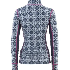 T-shirt Ml Femme Rose 1/2 Zip Royal