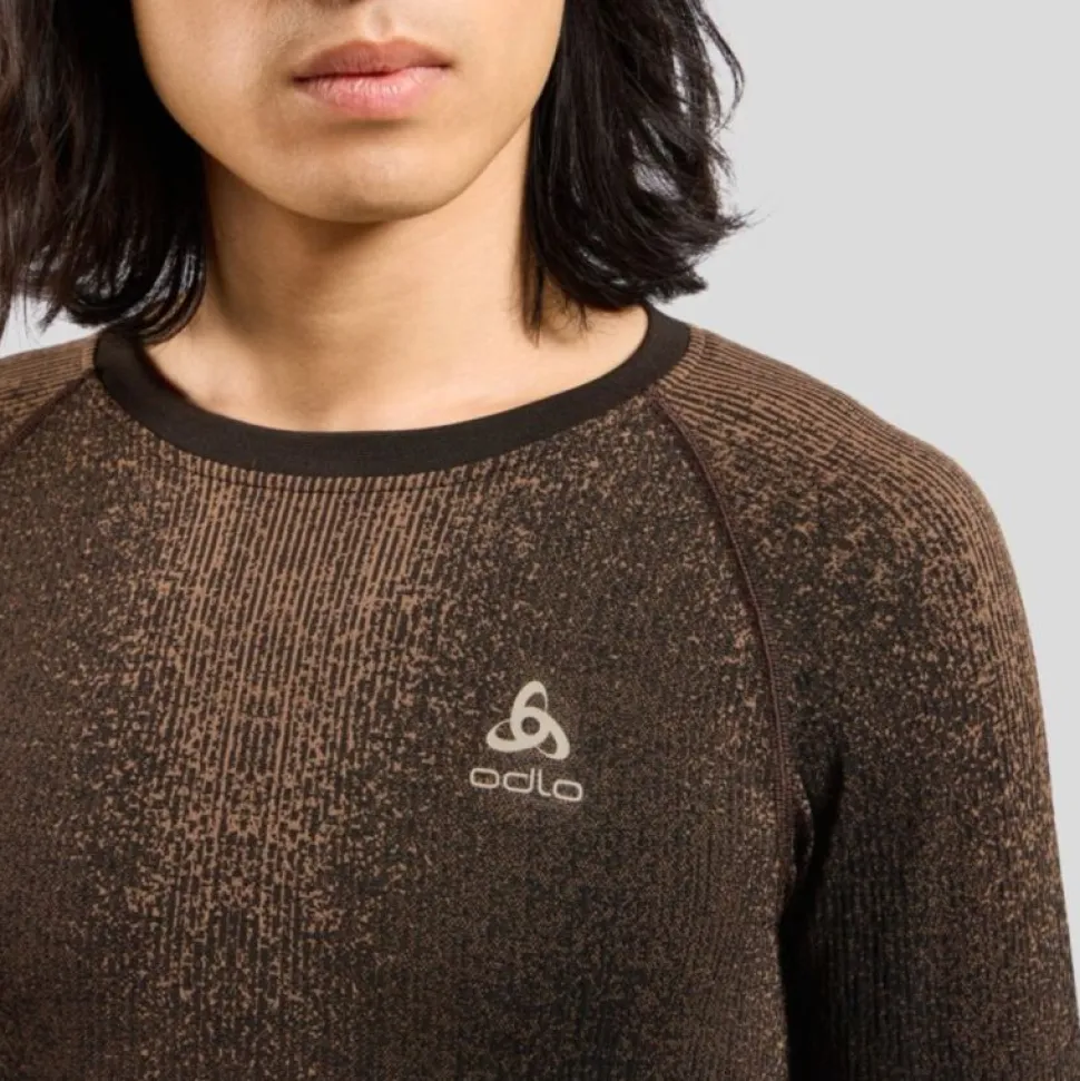 T-shirt Performance Warm Blackcomb Fudge - Tee Shirt Ml | Odlo