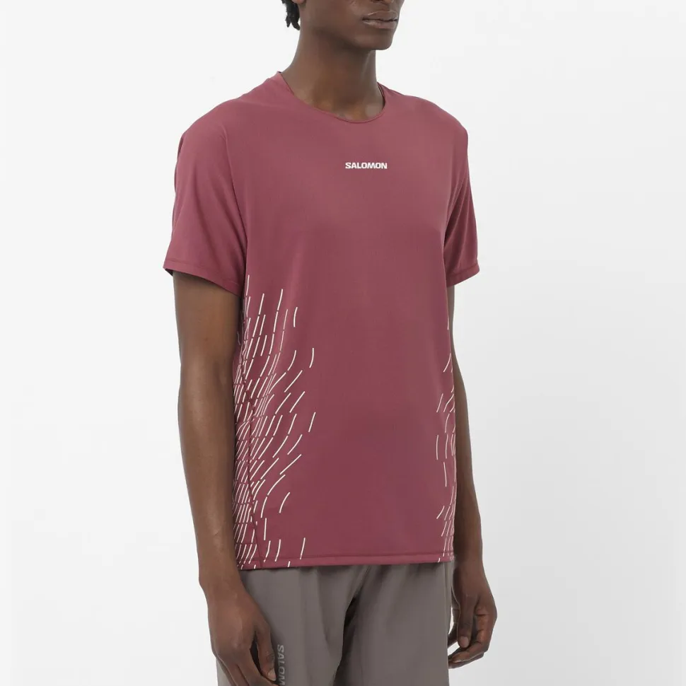 T-shirt Sense Aero Gfx Nocturne Whisper White - Tee Shirt Mc | Salomon