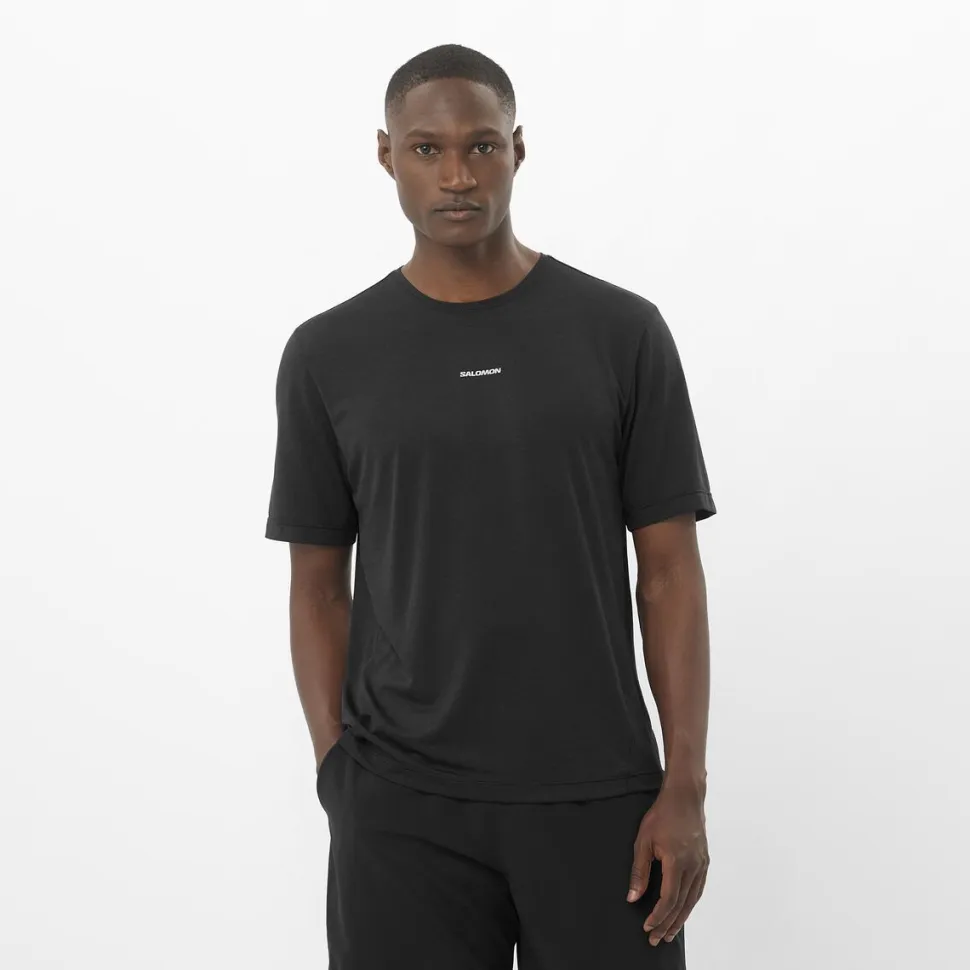 T-shirt Shkout Core Deep Black - Tee Shirt Mc | Salomon