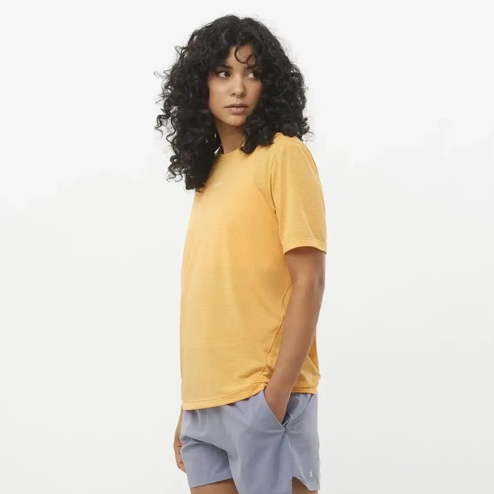 T-shirt Shkout Core Femme Warm Apricot - Tee Shirt Mc | Salomon