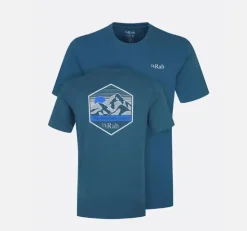 T-shirt Stance Mountain Peak Tempest Blue - Tee Shirt Mc | Rab