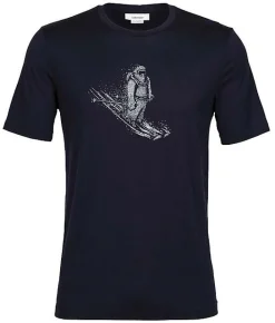 T-shirt Tech Lite II Skiing Yeti Midnight Navy | Icebreaker