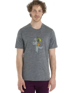 T-shirt Tech Lite II Tech Head Gritstone - Tee Shirt Mc | Icebreaker