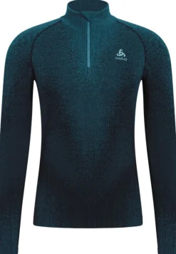 T-shirt Turtle Neck Performance Warm Blackcomb Provincial Blue | Odlo