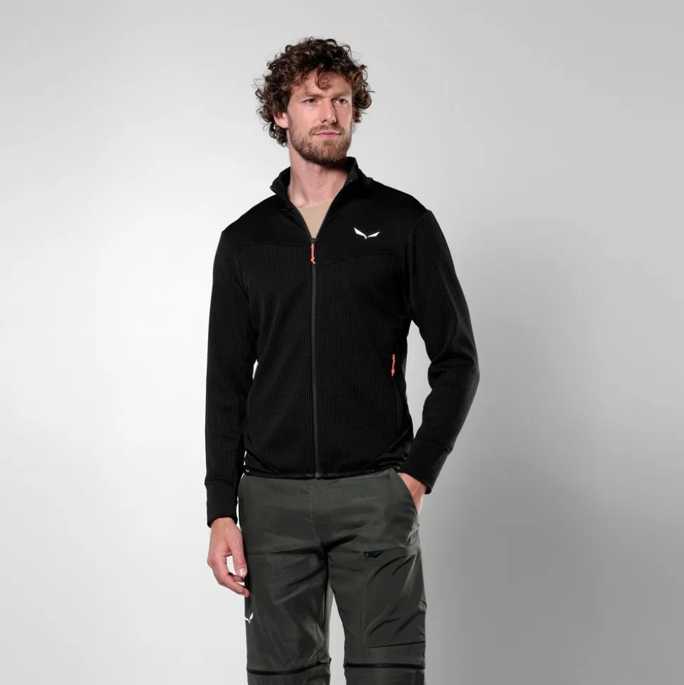 Veste Polaire Puez Waffle Hybrid Black - Polaire | Salewa