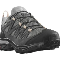 X Ward Leather Gtx Femme Vintage Gull / Black / Ebony | Salomon