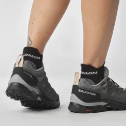 X Ward Leather Gtx Femme Vintage Gull / Black / Ebony | Salomon
